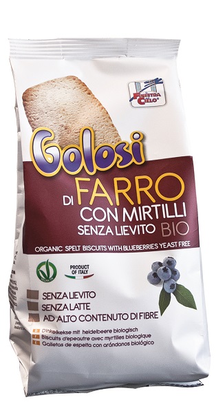 FSC I GOLOSI BISCOTTI DI FARRO E MIRTILLI BIO SENZA LIEVITO VEGAN SENZA LATTE 250 G - fitfarma.it