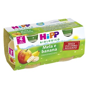 HIPP BIO FRUTTA GRATTUGGIATA MELA BANANA 4X100 G - fitfarma.it