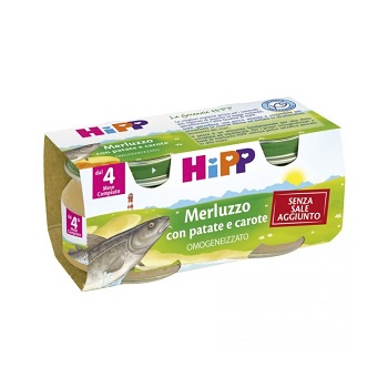 HIPP OMOGENEIZZATO MERLUZZO CAROTE PATATE 2X80 G - fitfarma.it