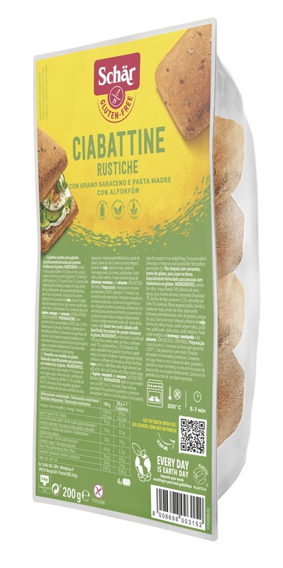 SCHAR CIABATTINE RUSTICHE 200 G - fitfarma.it