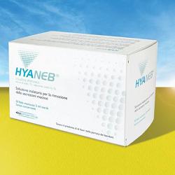 SOLUZIONE IPERTONICA DA NEBULIZZARE HYANEB SODIO CLORURO 7%  ACIDO IALURONICO 0,1% 30 FIALE 5 ML - fitfarma.it