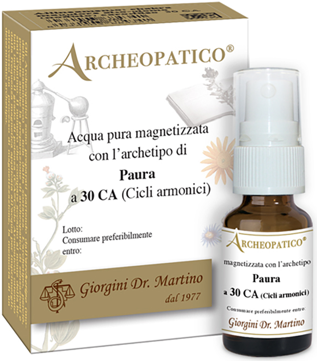ARCHEOPATICO ACQUA PURA MAGNETIZZATA CON ARCHETIPO PAURA A 30 CICLI ARMONICI 10 ML - fitfarma.it
