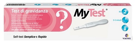 TEST DI GRAVIDANZA RAPIDO HCG MYTEST 2 PEZZI - fitfarma.it