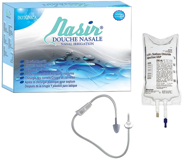 NASIR DOCCIA NASALE CON SOLUZIONE FISIOLOGICA ISOTONICA 6 SACCHE 500 ML + 1 BLISTER - fitfarma.it