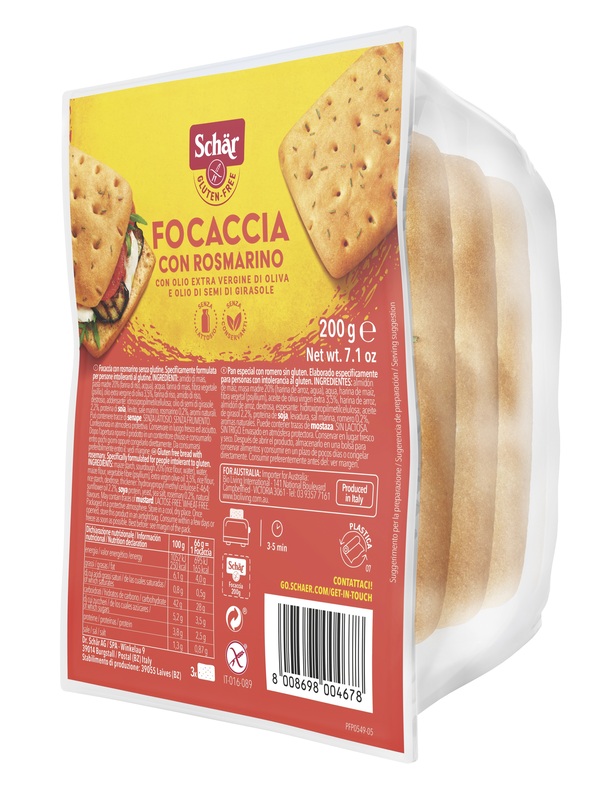 SCHAR FOCACCIA ROSMARINO 200 G - fitfarma.it