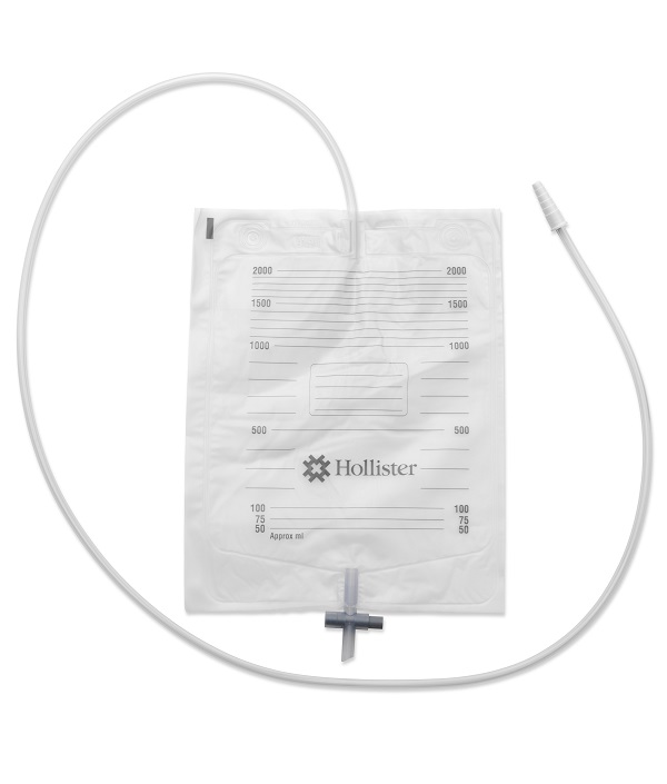 SACCA URINA DA LETTO HOLLISTER CON ANTIREFLUSSO E RUBINETTO DI SCARICO TUBO 130 CM 30 PEZZI - fitfarma.it