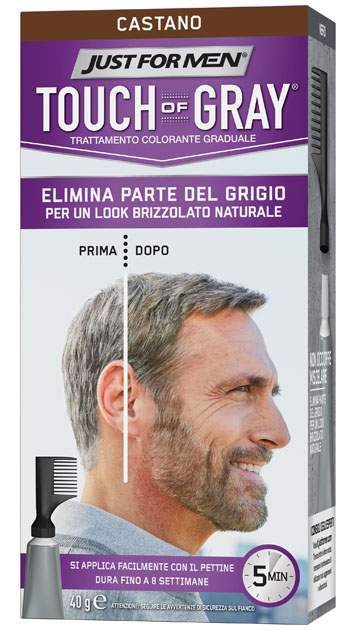 JUST FOR MEN TOUCH OF GRAY CASTANO 40 G - fitfarma.it