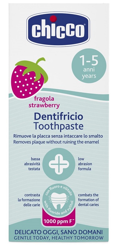 CHICCO DENTIFRICIO FRAGOLA 50 ML 12M+ CON FLUORO - fitfarma.it