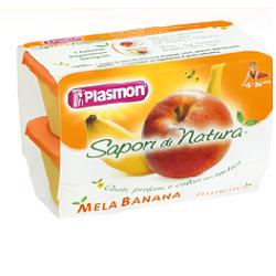 PLASMON SAPORI DI NATURA OMOGENEIZZATO MELA E BANANA 100 G X 4 PEZZI - fitfarma.it