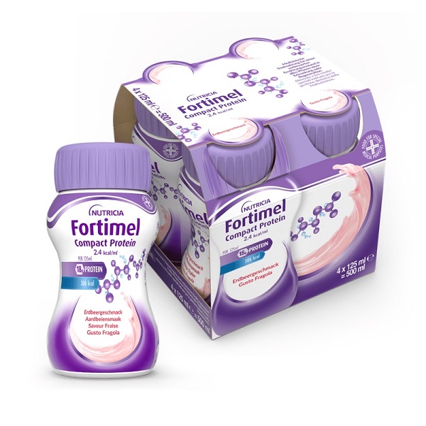 FORTIMEL COMPACT PROTEIN FRAGOLA 4 X 125 ML - fitfarma.it