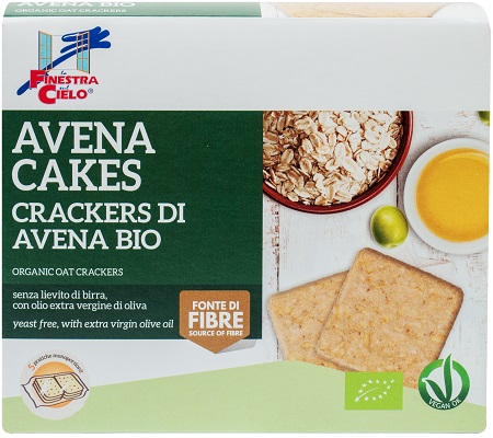 FSC AVENACAKES CRACKERS DI AVENA BIO VEGAN SENZA LIEVITO DI BIRRA CON OLIO EXTRAVERGINE DI OLIVA 250 G - fitfarma.it