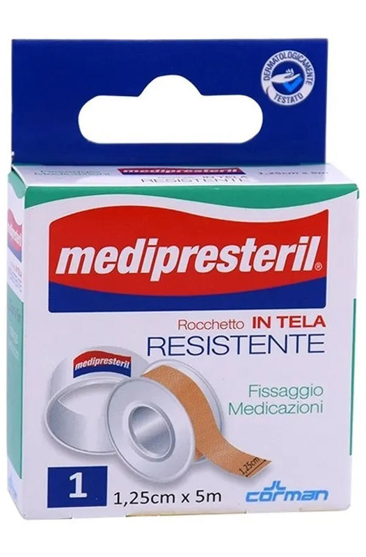 CEROTTO IN ROCCHETTO MEDIPRESTERIL IN TELA RESISTENTE M5X1,25CM - fitfarma.it