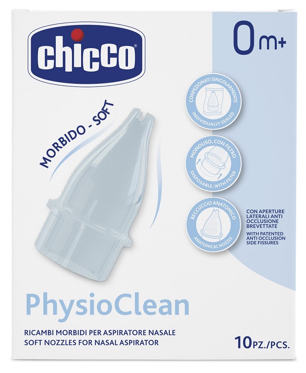 RICAMBI MORBIDI PER ASPIRATORE NASALE CHICCO PHYSIOCLEAN - fitfarma.it