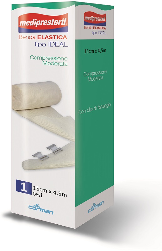 BENDA ELASTICA MEDIPRESTERIL IDEAL CM15X45MT - fitfarma.it