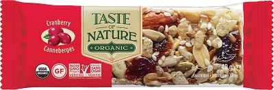 TASTE OF NATURE BARRETTA AI CRANBERRIES BIO VEGAN 40 G - fitfarma.it
