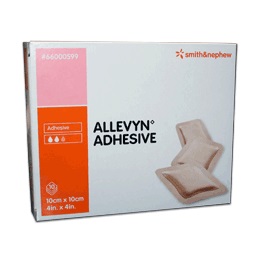 MEDICAZIONE ALLEVYN ADHESIVE 10 CM X 10 CM 10 PEZZI - fitfarma.it