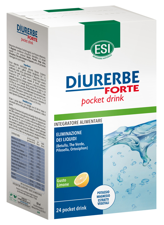 ESI DIURERBE FORTE POCKET DRINK LIMONE 24 X 20 ML - fitfarma.it