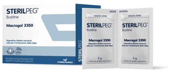 STERILPEG MACROGOL 3350 10 BUSTINE BIPARTITE 10 G - fitfarma.it