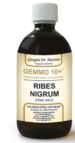 GEMMO 10+ RIBES NERO 500 ML LIQUIDO ANALCOLICO - fitfarma.it