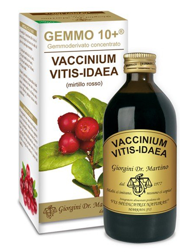 GEMMO 10+ MIRTILLO ROSSO LIQUIDO ANALCOLICO 200 ML - fitfarma.it