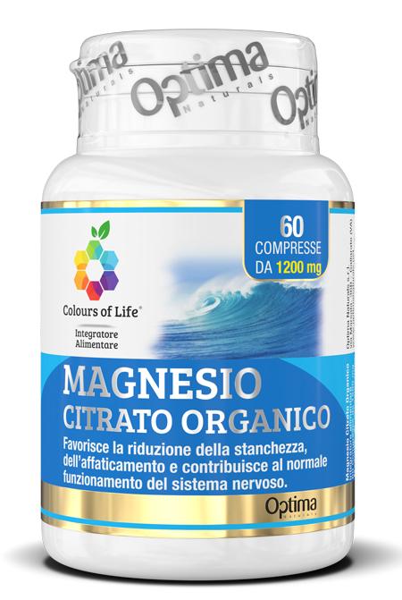 COLOURS OF LIFE MAGNESIO CITRATO ORGANICO 60 COMPRESSE 1200  MG - fitfarma.it