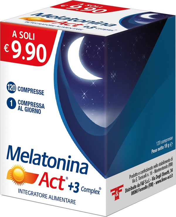 MELATONINA ACT 1MG +3 COMPLEX 120 COMPRESSE - fitfarma.it