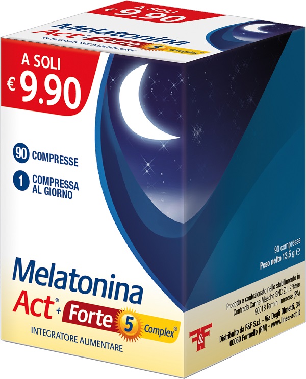 MELATONINA ACT 1MG + FORTE 5 COMPLEX 90 COMPRESSE - fitfarma.it