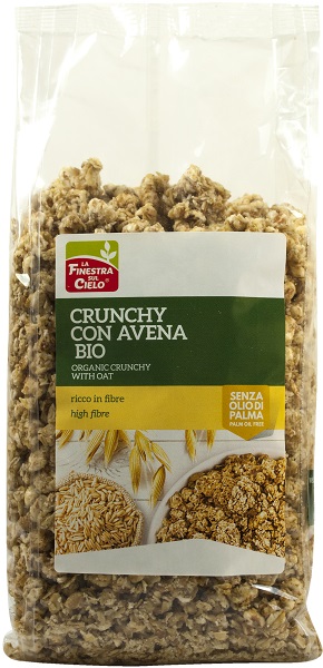 FSC CRUNCHY CON AVENA BIO AD ALTO CONTENUTO DI FIBRE CON OLIO DI GIRASOLE SENZA OLIO DI PALMA 375 G - fitfarma.it