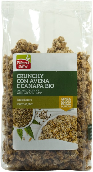 FSC CRUNCHY CON AVENA E CANAPA BIO AD ALTO CONTENUTO DI FIBRA CON OLIO DI GIRASOLE E SENZA OLIO DI PALMA 375 G - fitfarma.it