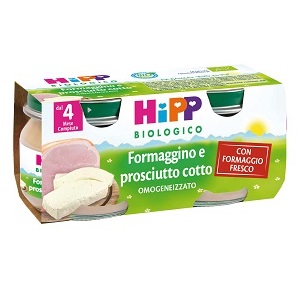 HIPP BIO OMOGENEIZZATO FORMAGGINO PROSCIUTTO 2X80 G - fitfarma.it