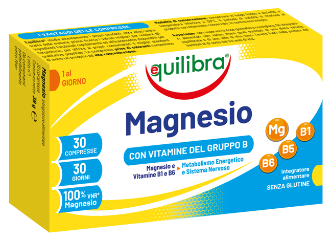 MAGNESIO CON VITAMINE GRUPPO B 30 COMPRESSE - fitfarma.it