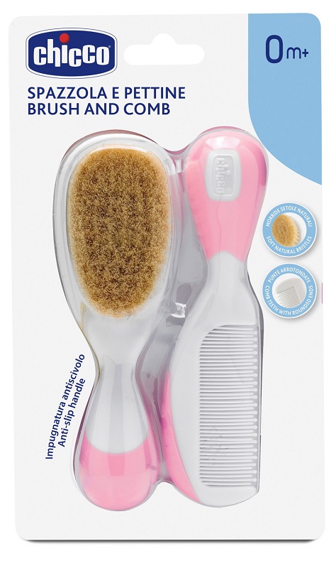 CHICCO SPAZZOLA + PETTINE ROSA - fitfarma.it