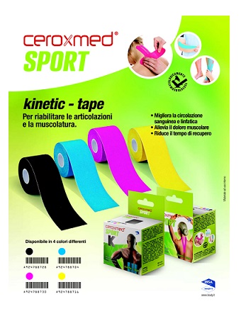 CEROXMED SPORT KINETIC TAPE BLU 1 PEZZO - fitfarma.it