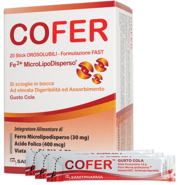 COFER 20 STICK OROSOLUBILI GUSTO COLA - fitfarma.it