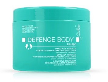DEFENCE BODY ANTICELLULITE FANGO ALLE 3 ARGILLE VASO 500 G - fitfarma.it