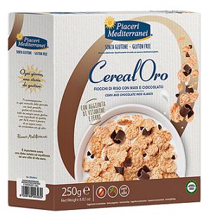 PIACERI MEDITERRANEI CEREALORO FIOCCHI RISO MAIS E CIOCCOLATO 250 G - fitfarma.it