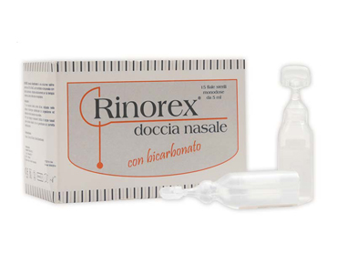 FIALA PER DOCCIA NASALE RINOREX BICARBONATO 5 ML 15 PEZZI - fitfarma.it
