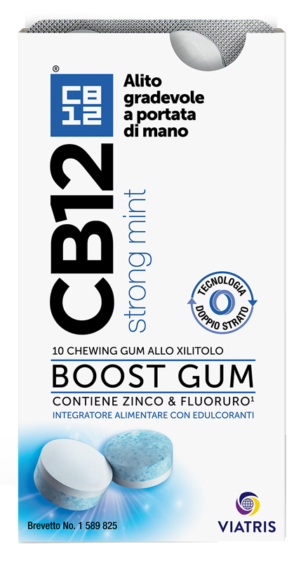 CB12 BOOST 10 CHEWING-GUM ZINCO E FLUORURO NEW FORMULATION - fitfarma.it