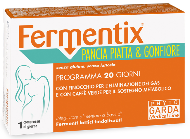 FERMENTIX PANCIA PIATTA E GONFIORE 20 COMPRESSE - fitfarma.it