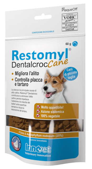 RESTOMYL DENTALCROC CANI PICCOLA TAGLIA BUSTA 60 G - fitfarma.it