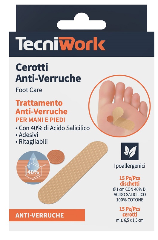 CEROTTI ANTI VERRUCHE PIEDI 15 + 15 PEZZI - fitfarma.it