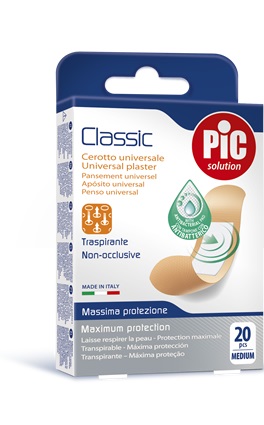 CEROTTO PIC CLASSIC 19X72 MM ANTIBATTERICO 20 PEZZI - fitfarma.it