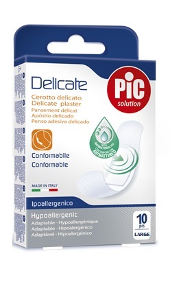 CEROTTO PIC DELICATE 25X72 MM ANTIBATTERICO 10 PEZZI - fitfarma.it