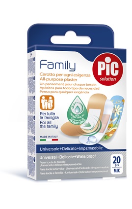 CEROTTO PIC STRIP FAMILY 20 PEZZI ANTIBATTERICO CON TAMPONE - fitfarma.it