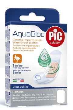 CEROTTO PIC AQUABLOC 10X12 STERILE ANTIBATTERICO 5 PEZZI - fitfarma.it
