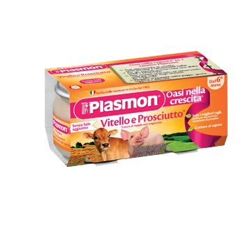 PLASMON OMOGENEIZZATO VITELLO - PROSCIUTTO 4 X 80 G - fitfarma.it