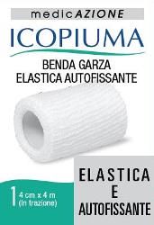 BENDA GARZA ELASTICA ICOPIUMA AUTOFISSANTE CM 4 X 4 MT - fitfarma.it