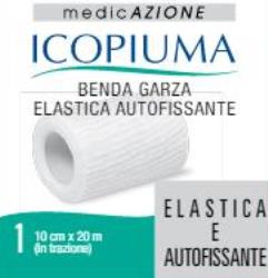 BENDA GARZA ELASTICA ICOPIUMA AUTOFISSANTE CM 10 X 20 MT - fitfarma.it