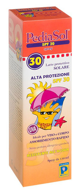 PEDIASOL SPF 30 LATTE SOLARE SPRAY 150 ML - fitfarma.it