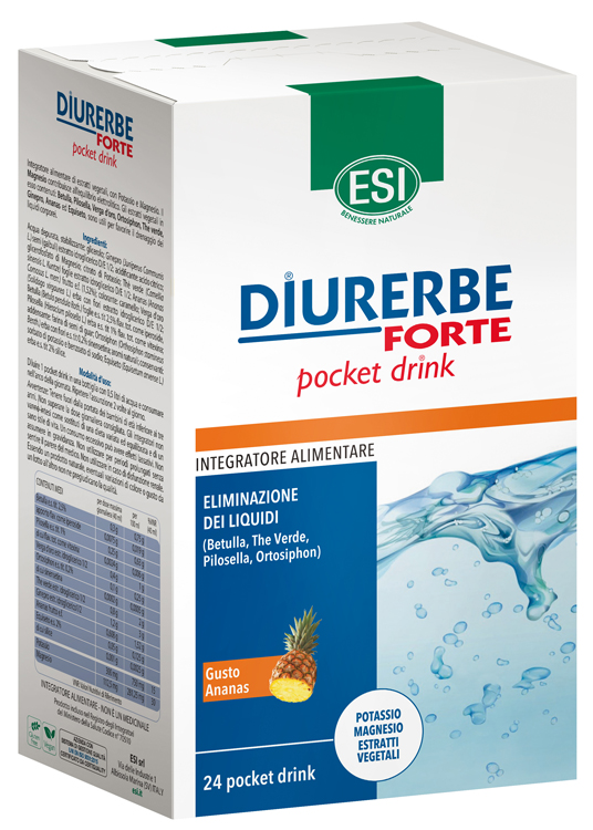 ESI DIURERBE FORTE POCKET DRINK ANANAS 24 X 20 ML - fitfarma.it